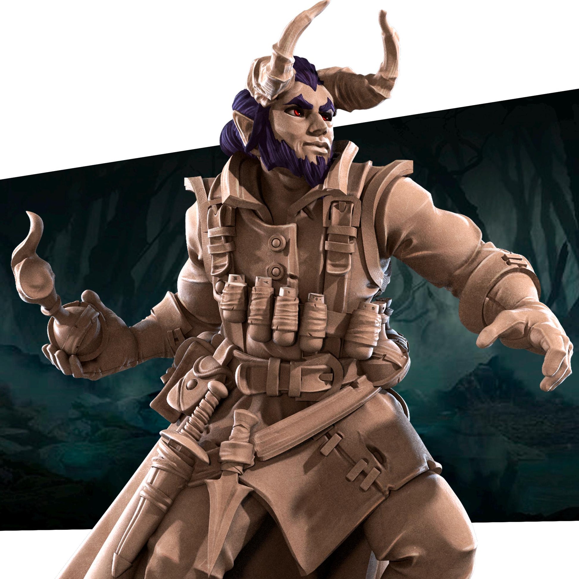 Tiefling Artificer Miniature | Bite the Bullet