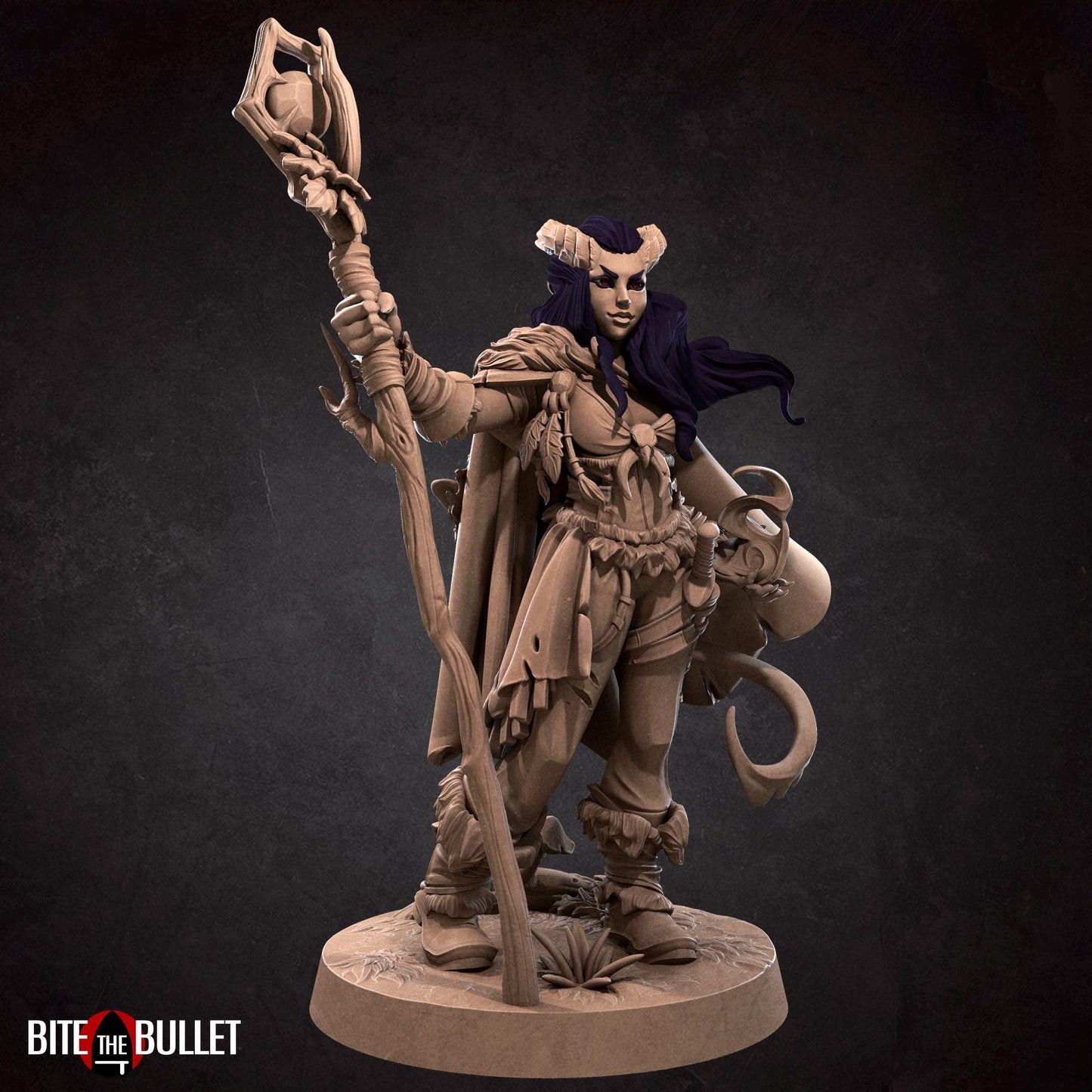 Tiefling Druid Miniature | Bite the Bullet