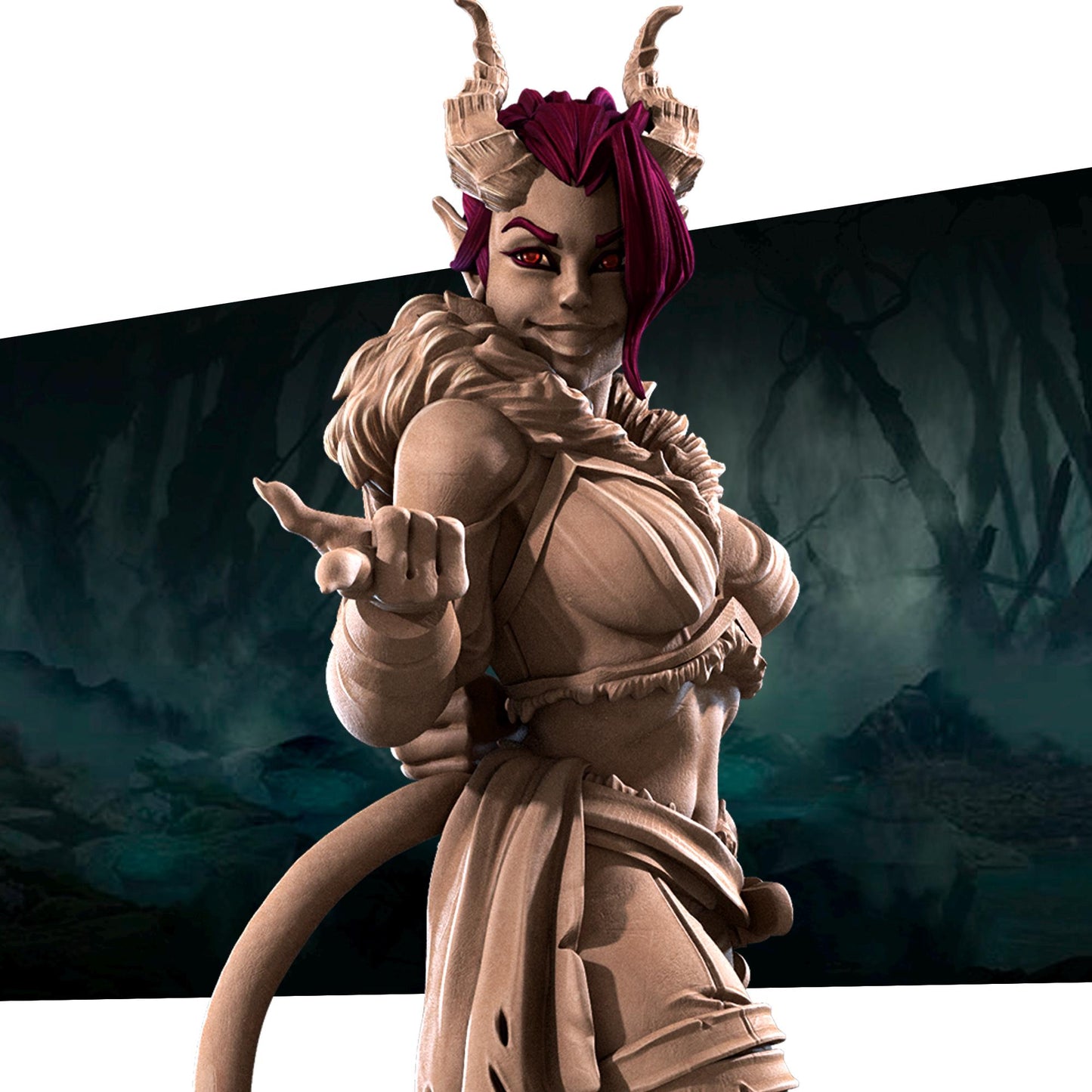 Illusionist Thief Tiefling Miniature | Bite the Bullet
