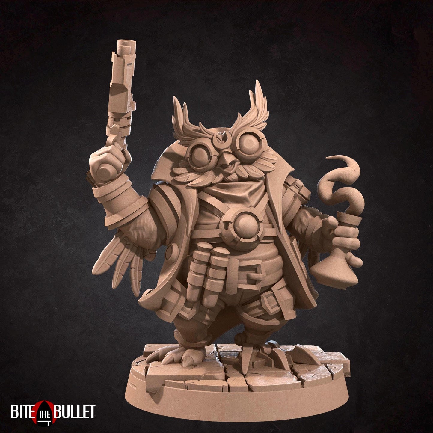 Owlfolk Artificer Blacksmith Miniature | Bite the Bullet