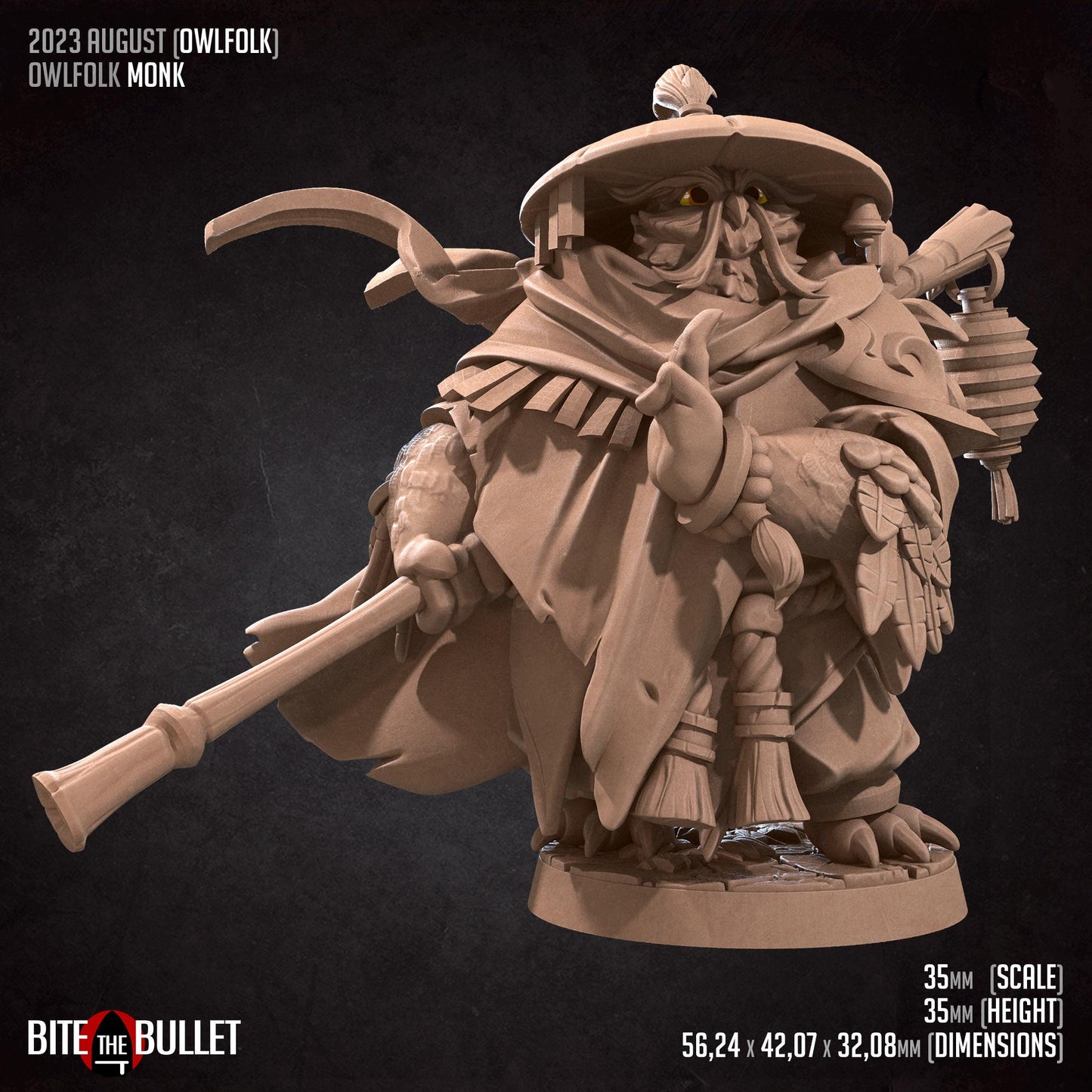 Owlfolk Monk Miniature | Bite the Bullet