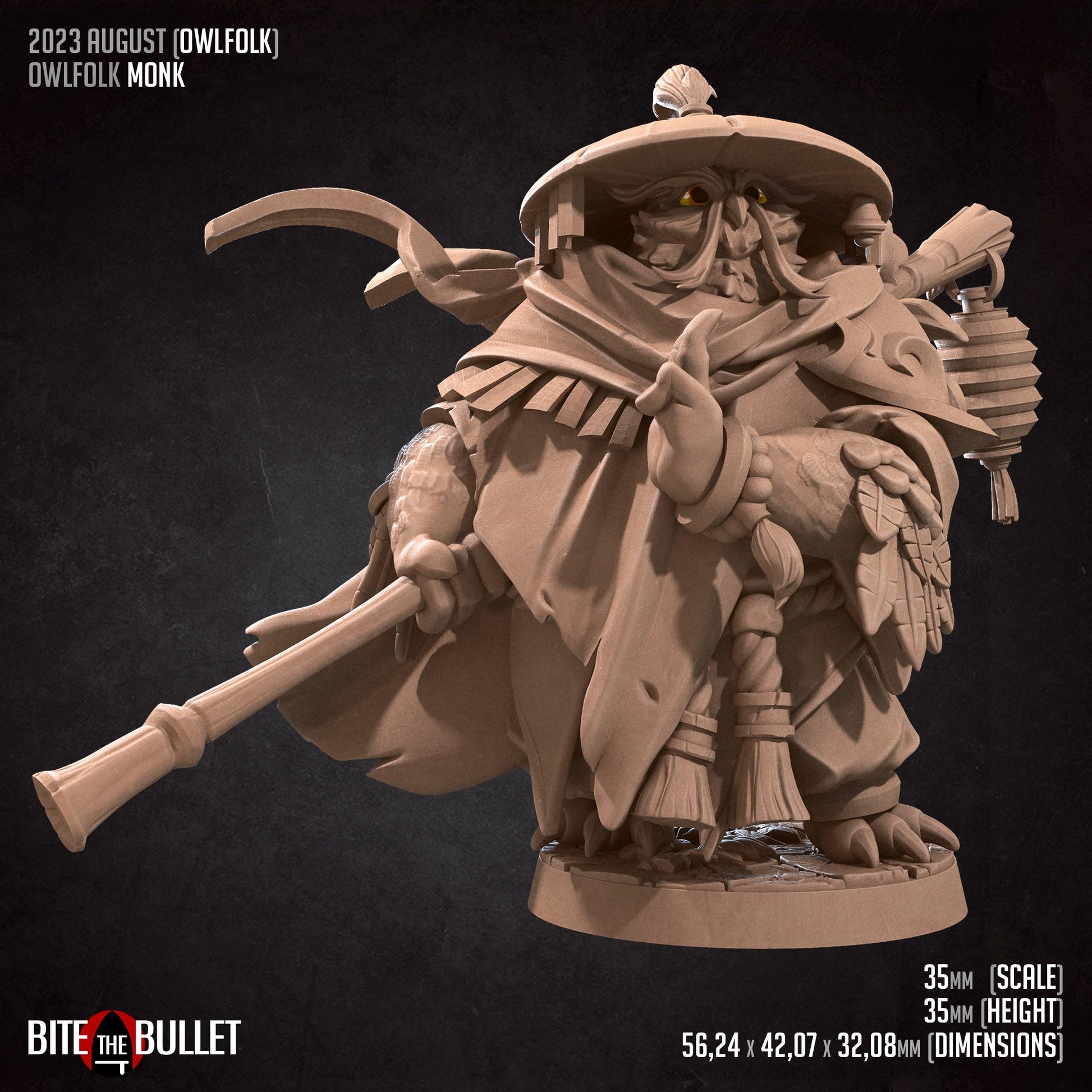 Owlfolk Monk Miniature | Bite the Bullet