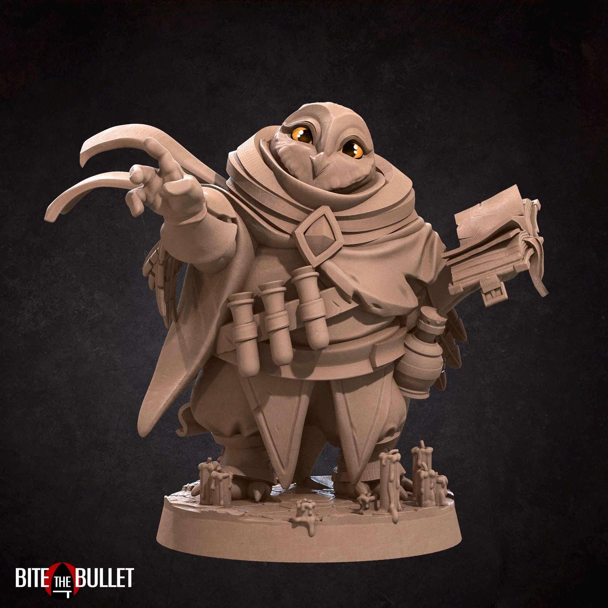 Owlfolk Wizard Miniature | Bite the Bullet