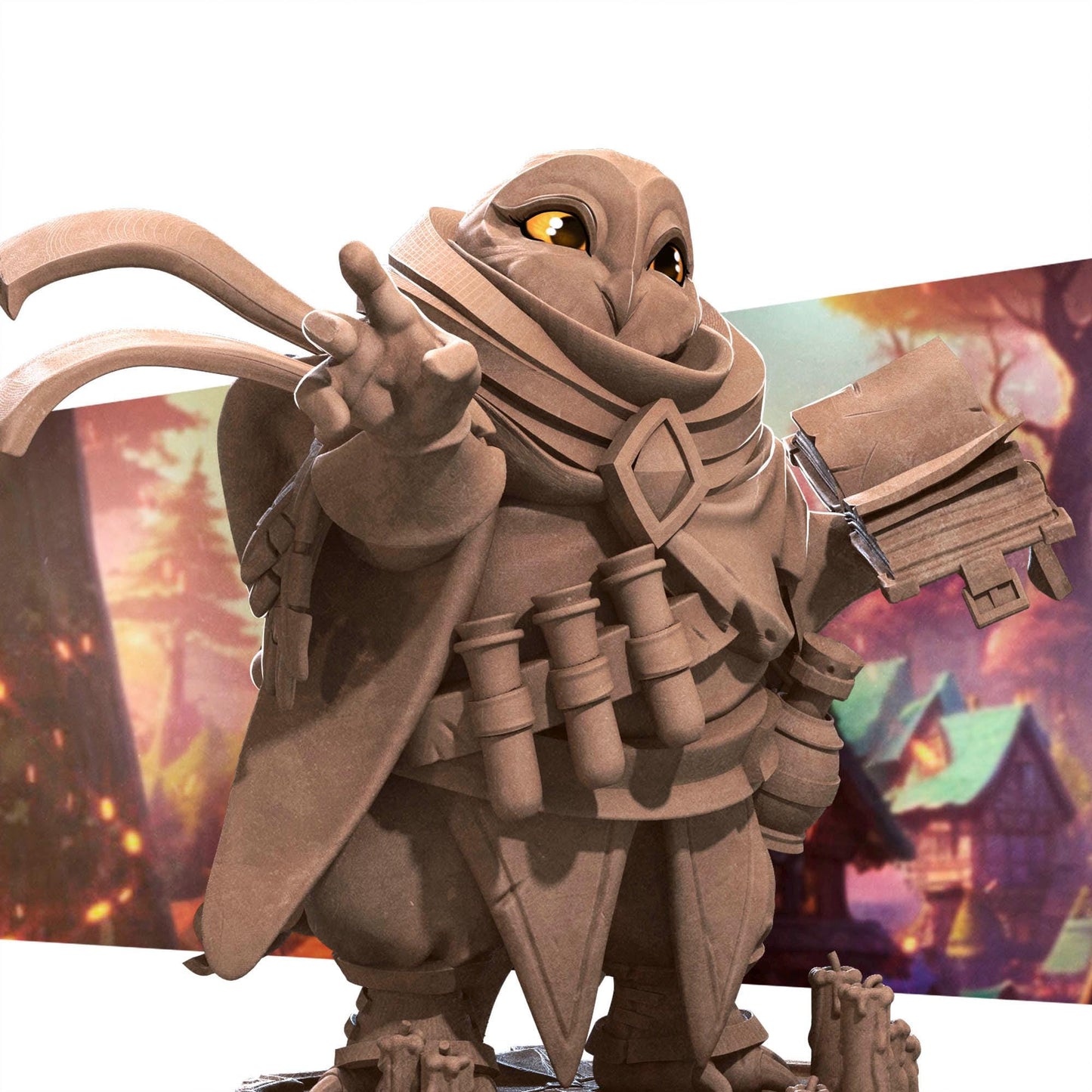 Owlfolk Wizard Miniature | Bite the Bullet