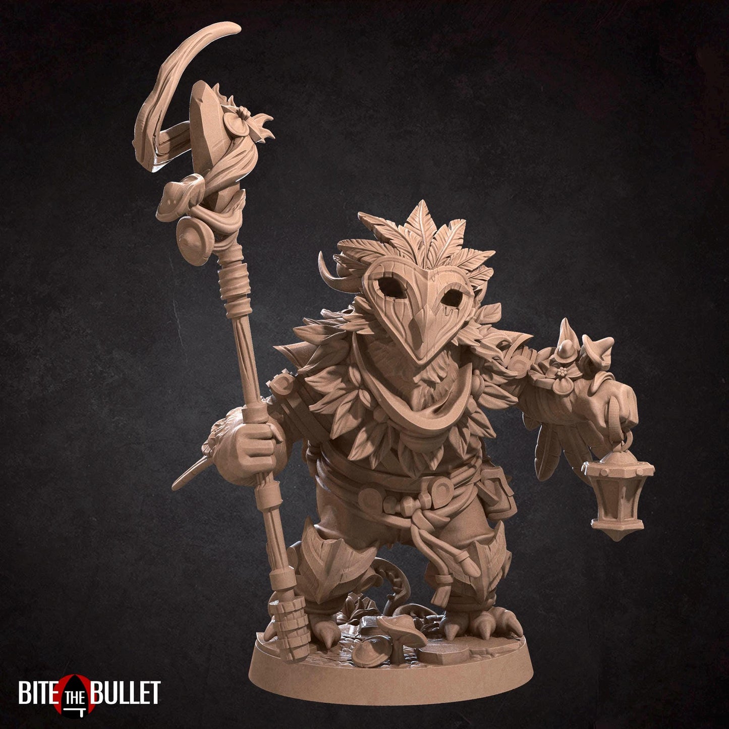 Owlfolk Druid Miniature | Bite the Bullet