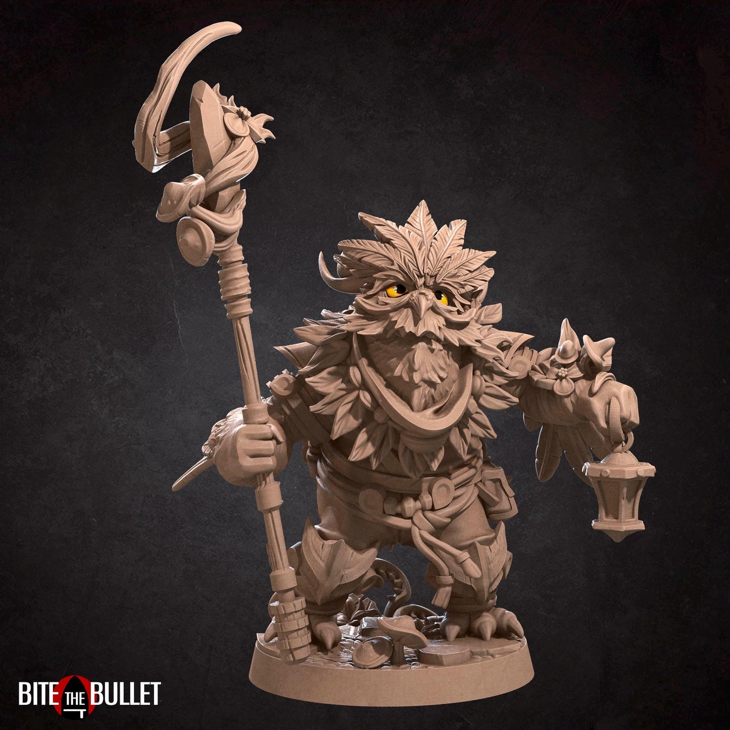Owlfolk Druid Miniature | Bite the Bullet