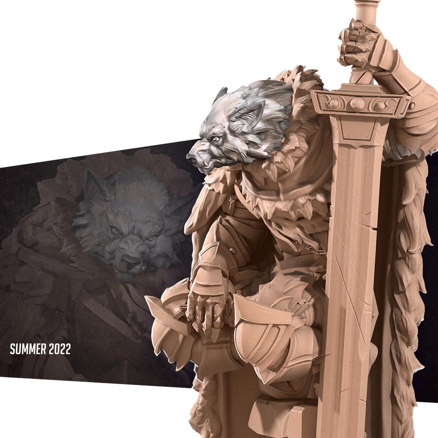 Raidd, the Half Wolf Guardian Miniature | Bite the Bullet