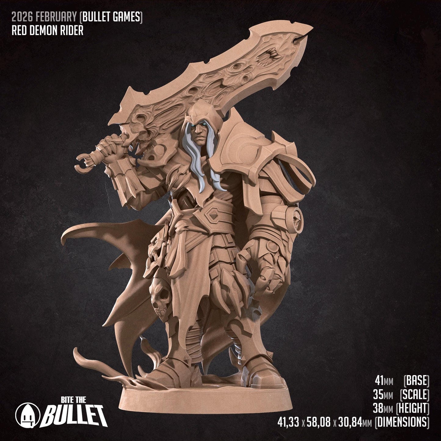 Red Demon Rider | Bite the Bullet Miniatures