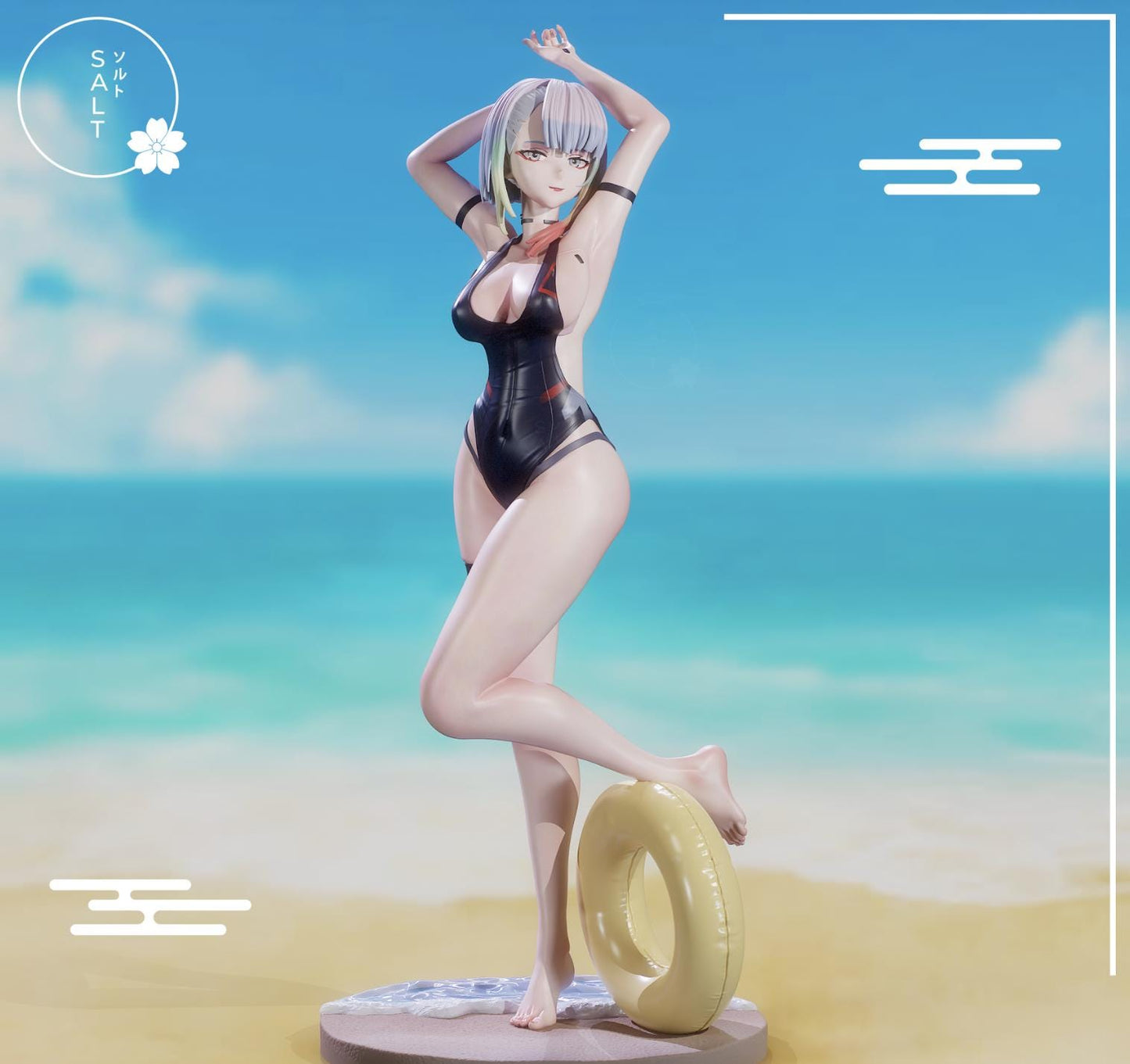 Cyber Girl Model Kit | 3D Resin Printed Figurine | Salt Sculpt