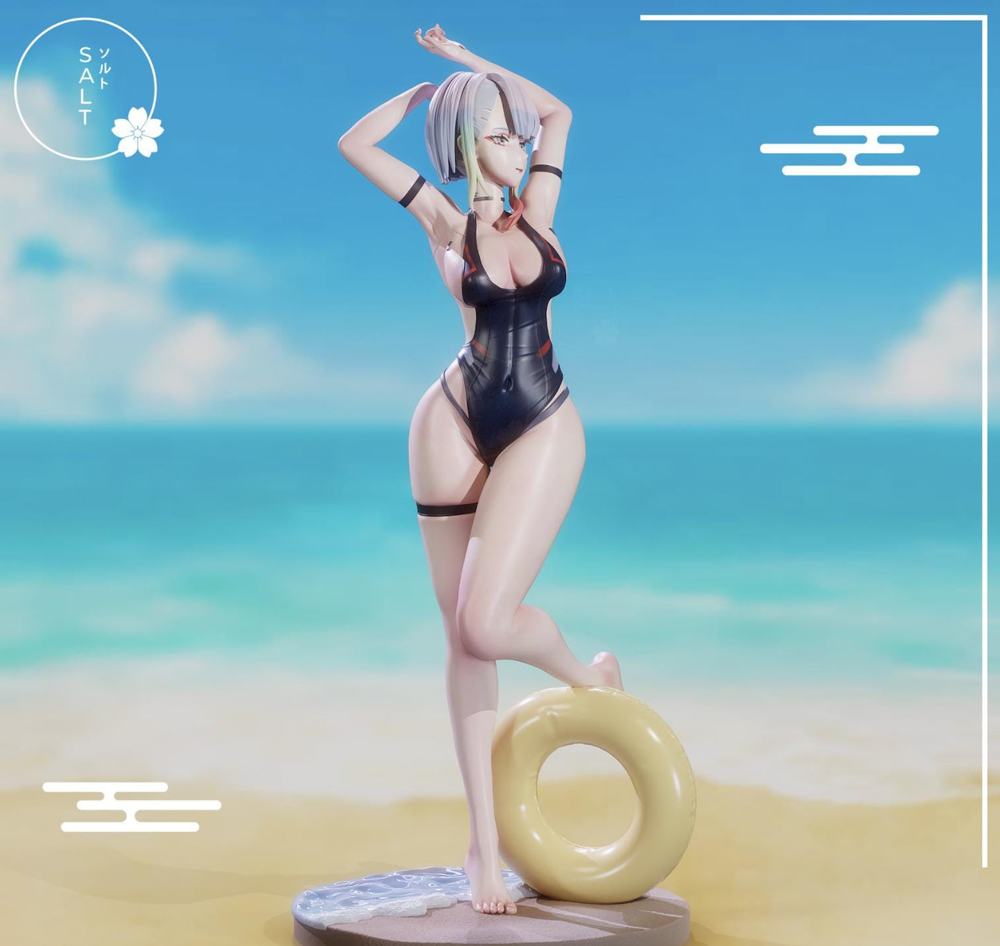Cyber Girl Model Kit | 3D Resin Printed Figurine | Salt Sculpt