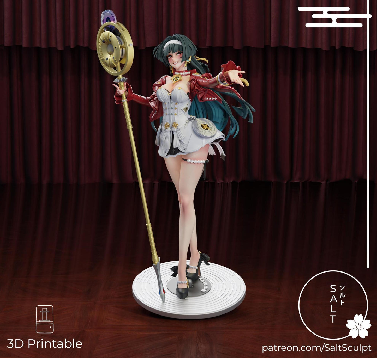 Warrior Girl Model Kit | 3D Resin Printed Figurine | Salt Sculpt