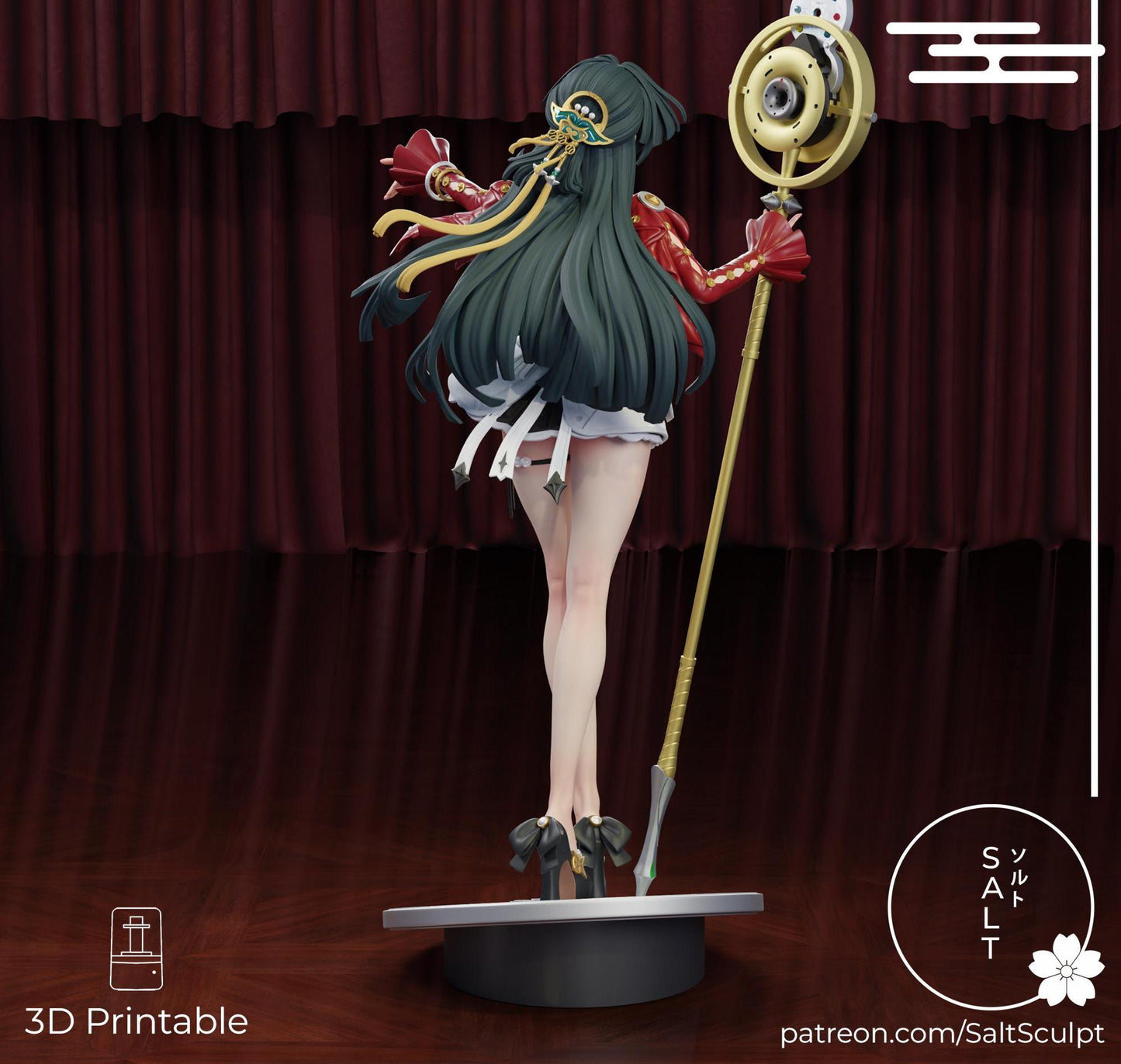 Warrior Girl Model Kit | 3D Resin Printed Figurine | Salt Sculpt