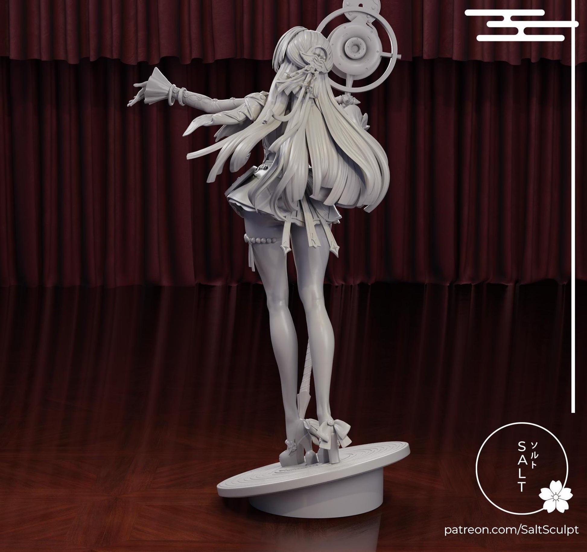Warrior Girl Model Kit | 3D Resin Printed Figurine | Salt Sculpt