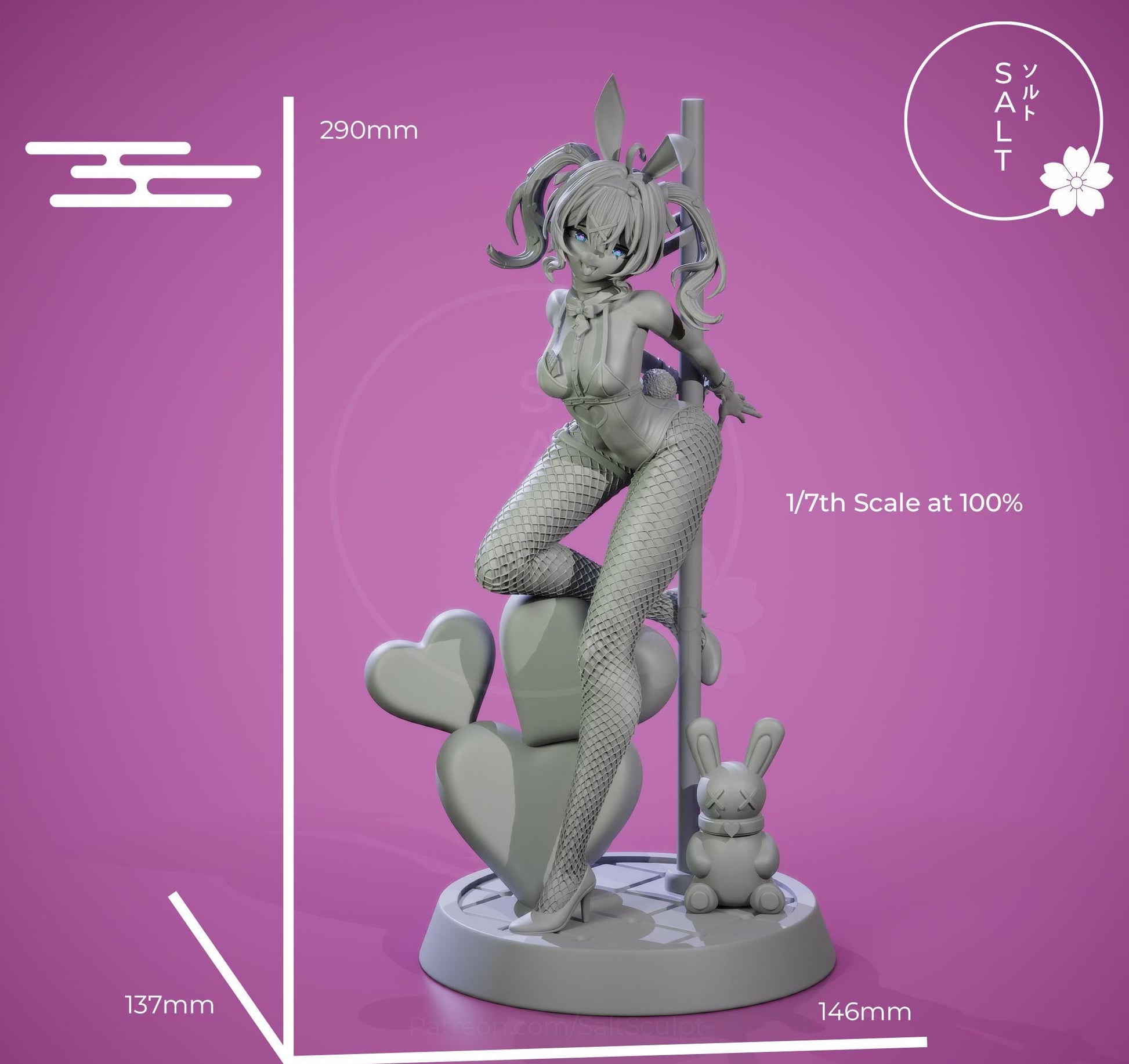 Vocaloid Girl Model Kit | 3D Resin Printed Figurine | Salt Sculpt