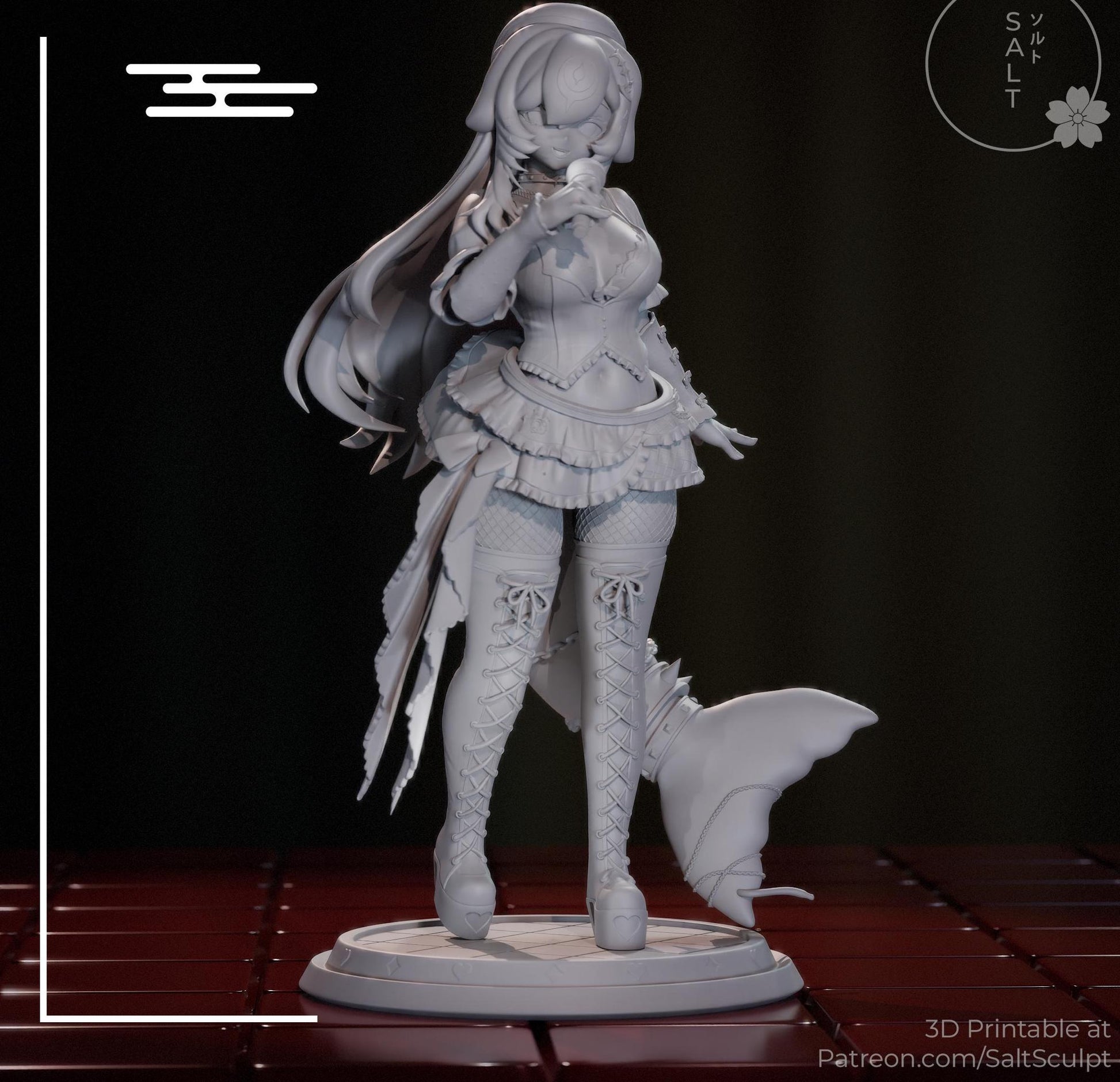 Whale Girl Model Kit | 3D Resin Printed Figurine | Salt Sculpt