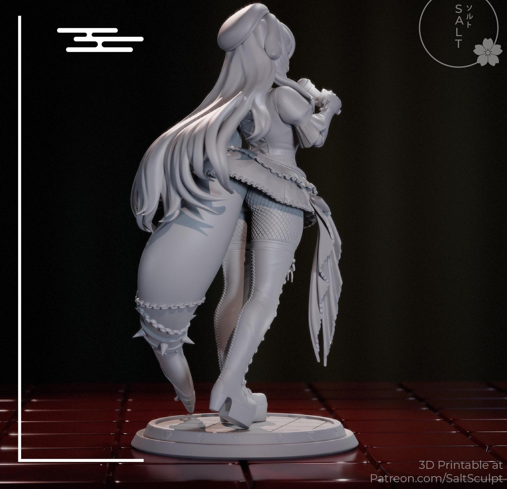 Whale Girl Model Kit | 3D Resin Printed Figurine | Salt Sculpt