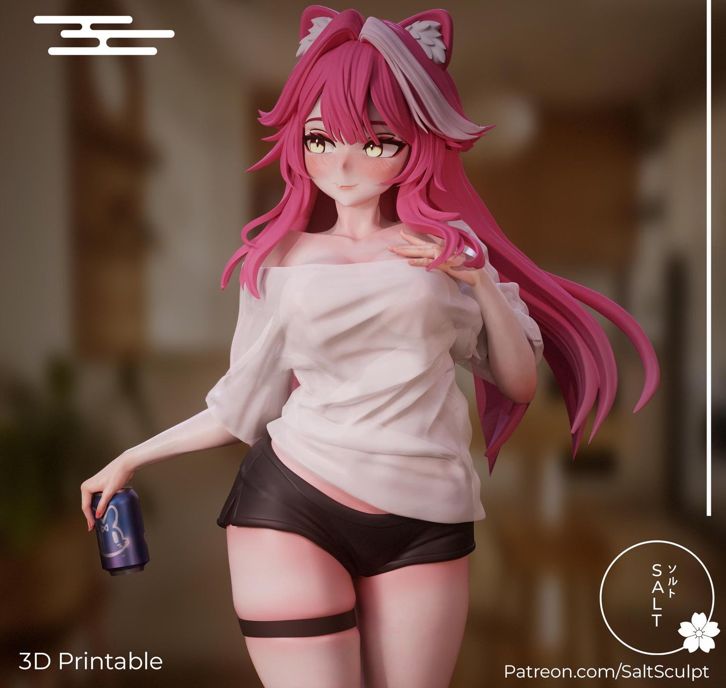 Panther Girl Model Kit | 3D Resin Printed Figurine | Salt Sculpt