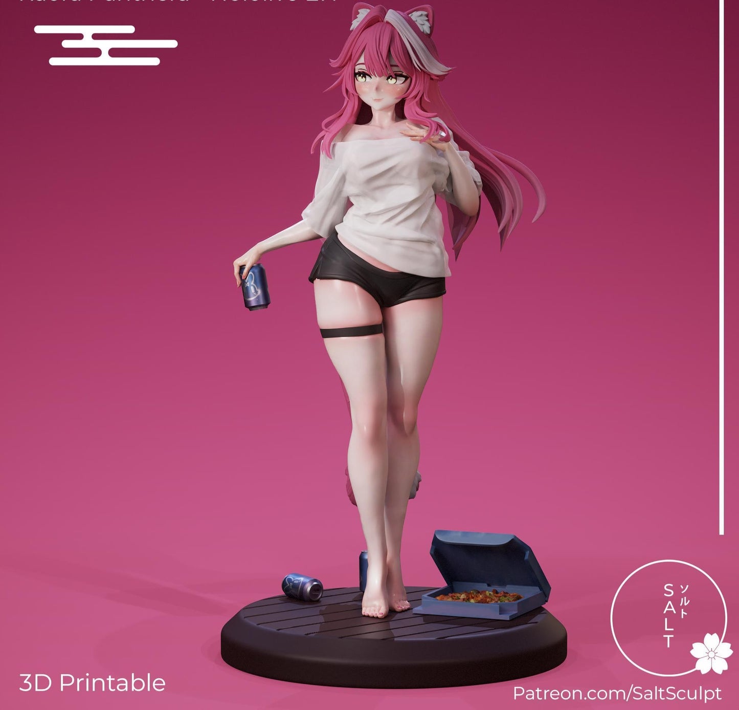 Panther Girl Model Kit | 3D Resin Printed Figurine | Salt Sculpt