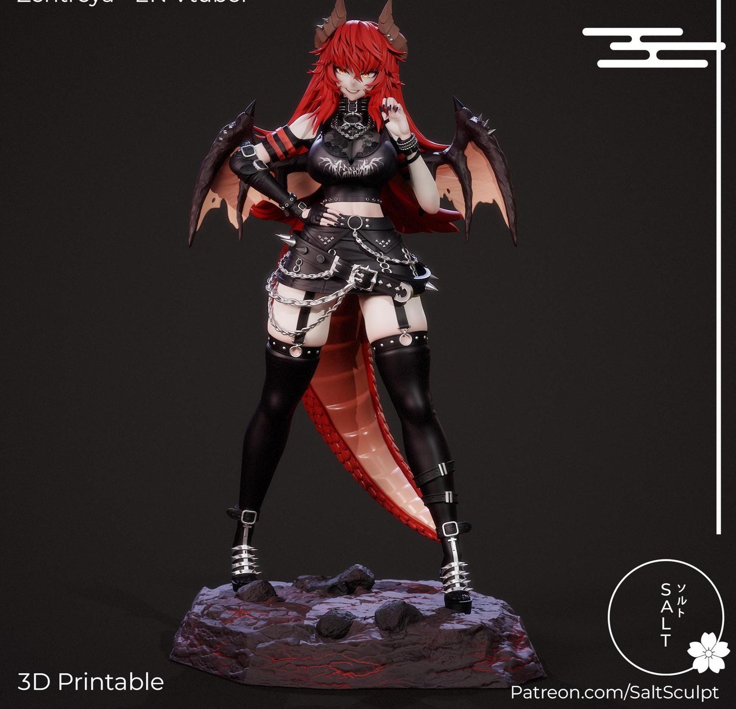 Dragon Girl Model Kit | 3D Resin Printed Figurine | Salt Sculpt