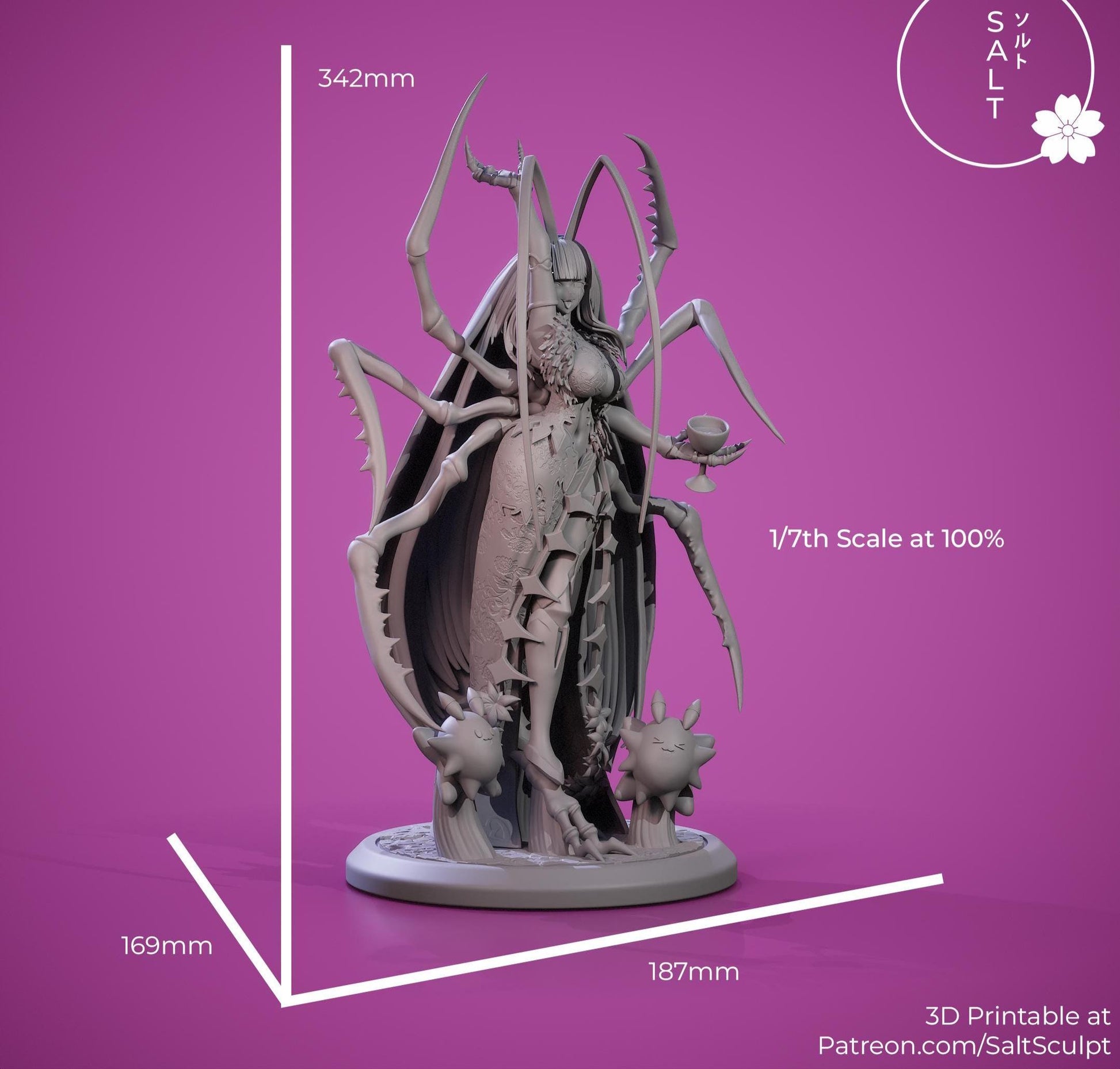 Bug Girl Model Kit | 3D Resin Printed Figurine | Salt Sculpt
