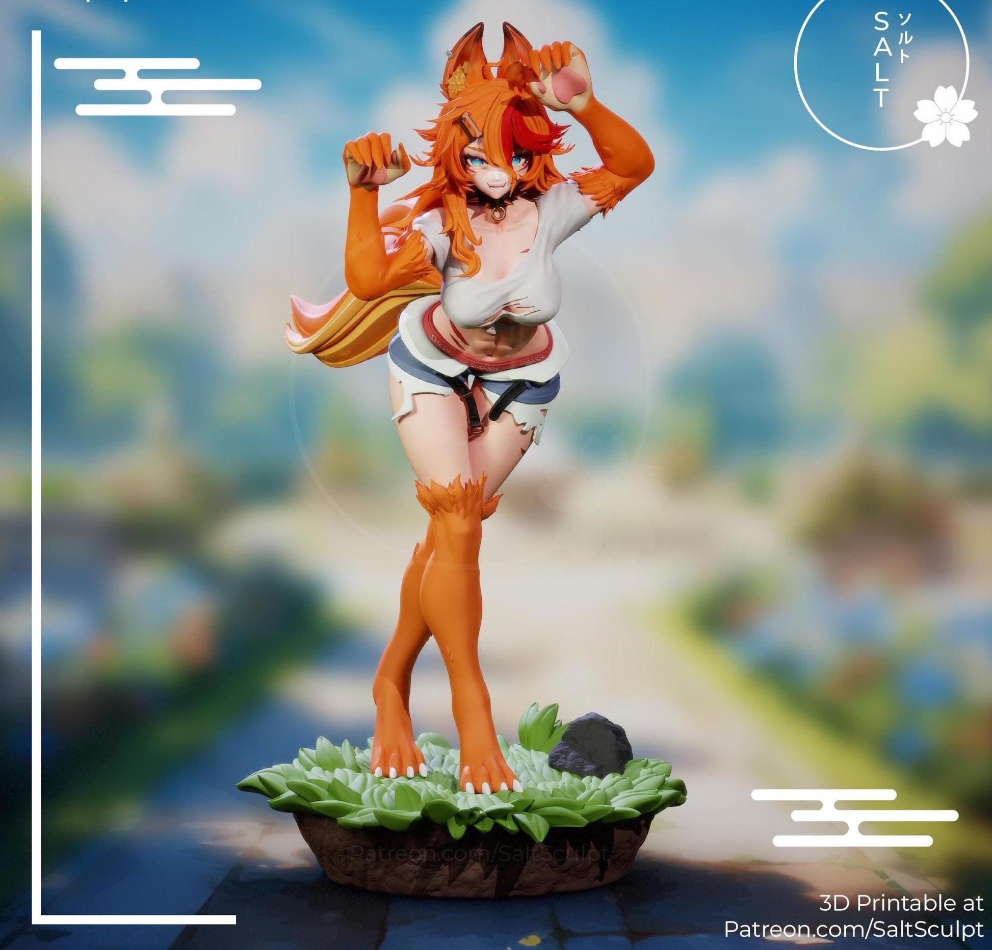 Puppy Girl Model Kit | 3D Resin Printed Figurine | Salt Sculpt