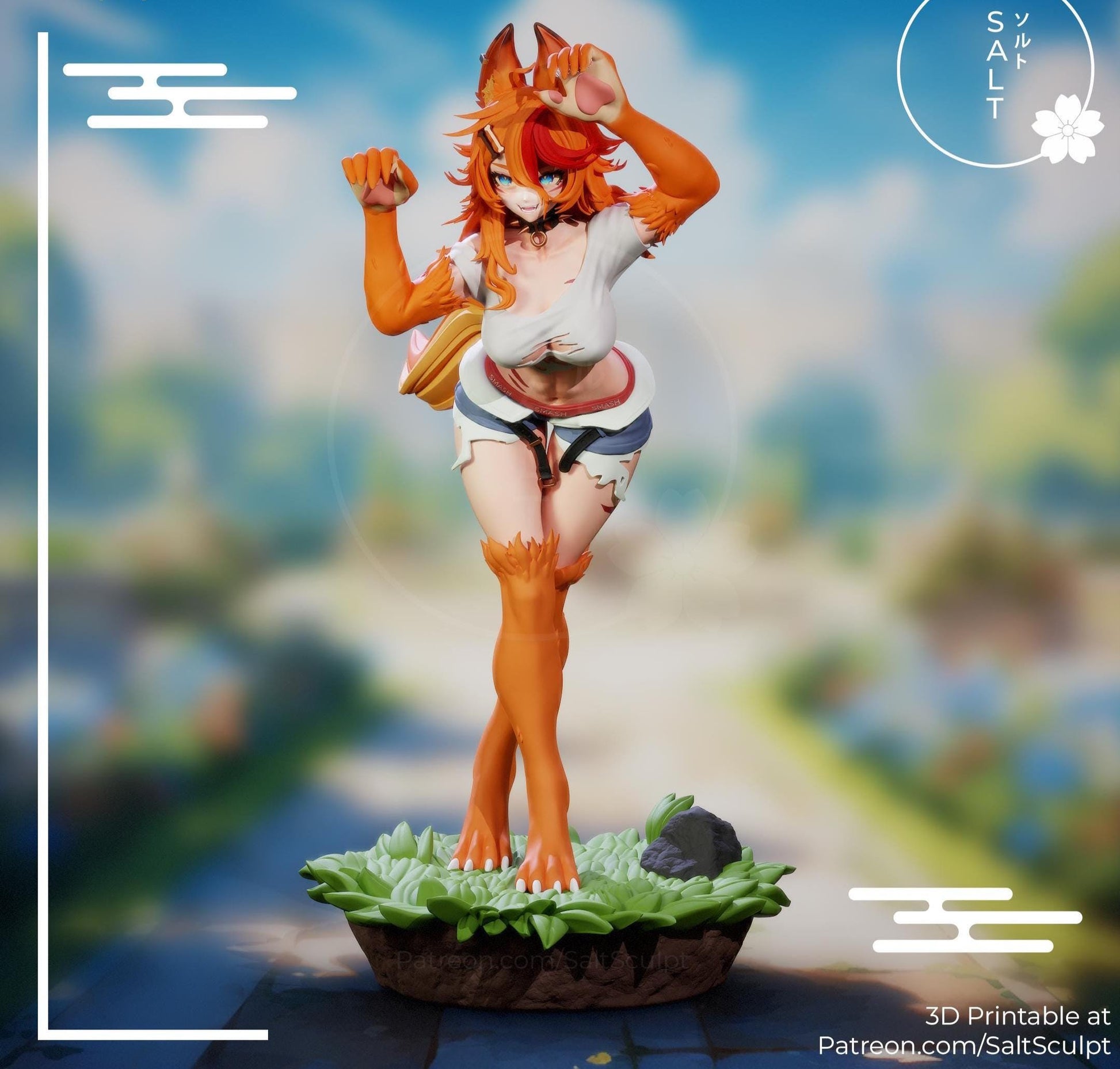 Puppy Girl Model Kit | 3D Resin Printed Figurine | Salt Sculpt