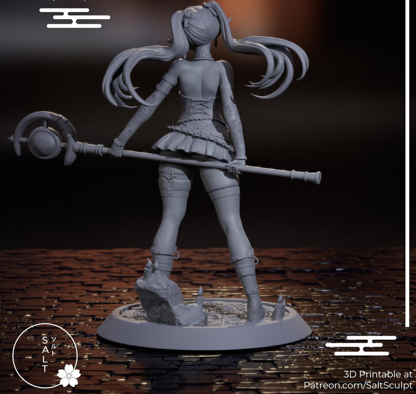Mage Girl Model Kit | 3D Resin Printed Figurine | Salt Sculpt
