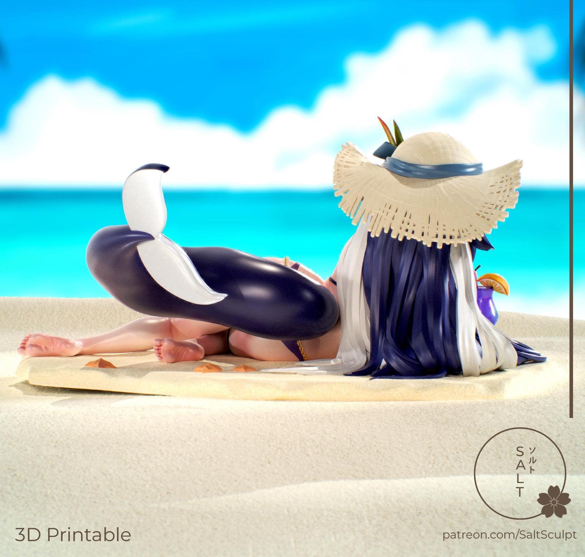 Orca Girl Model Kit | 3D Resin Printed Figurine | Salt Sculpt
