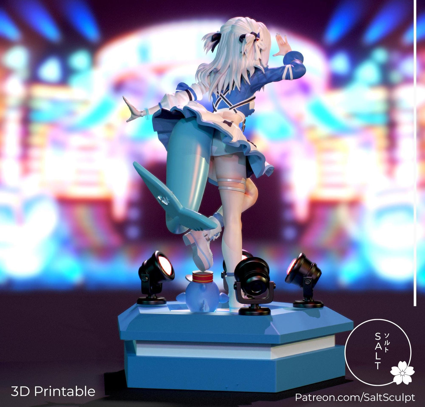 Shark Girl Model Kit | 3D Resin Printed Figurine | Salt Sculpt