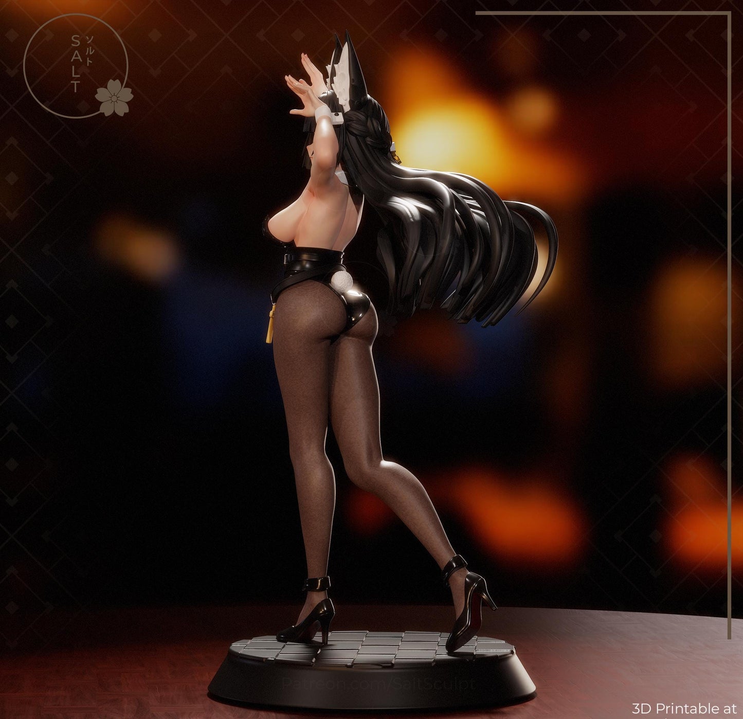 Fox Girl Model Kit | 3D Resin Printed Figurine | Salt Sculpt