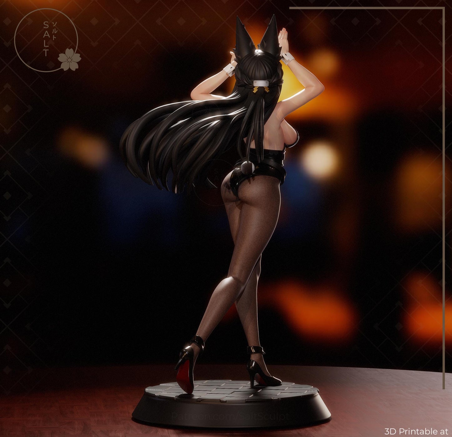 Fox Girl Model Kit | 3D Resin Printed Figurine | Salt Sculpt