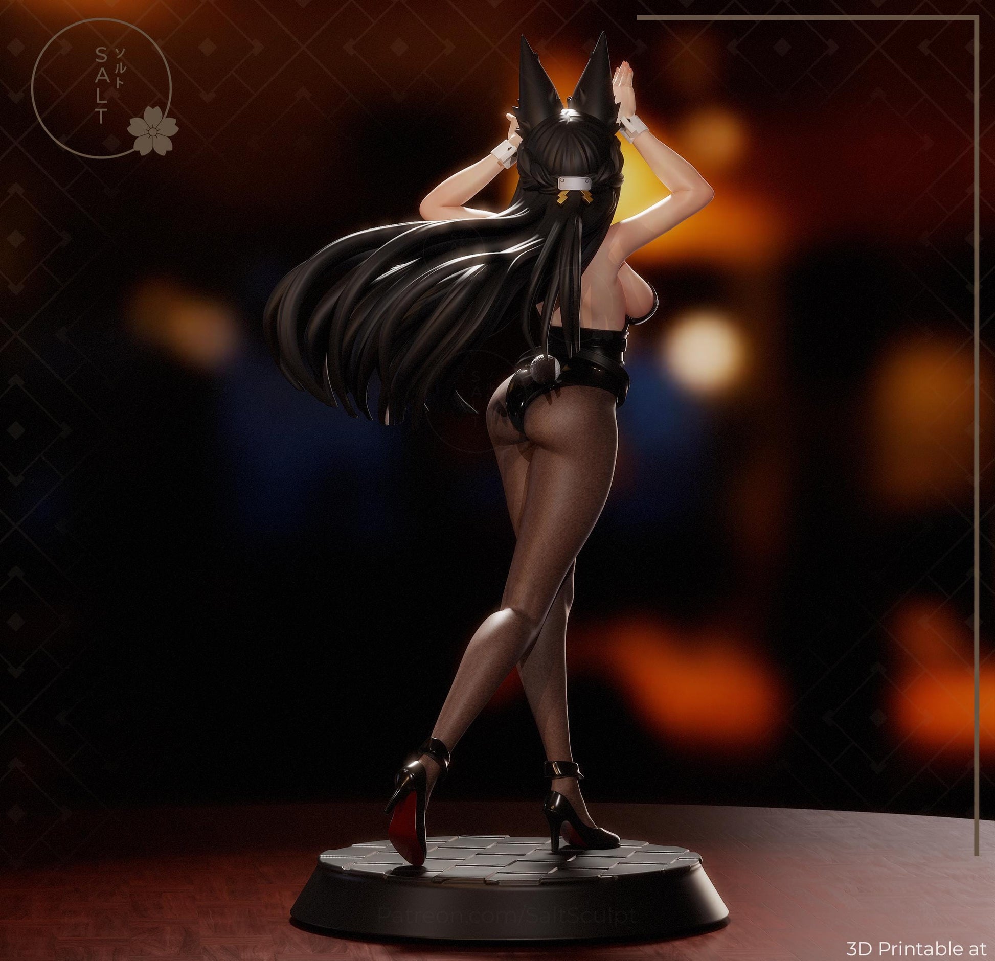 Fox Girl Model Kit | 3D Resin Printed Figurine | Salt Sculpt
