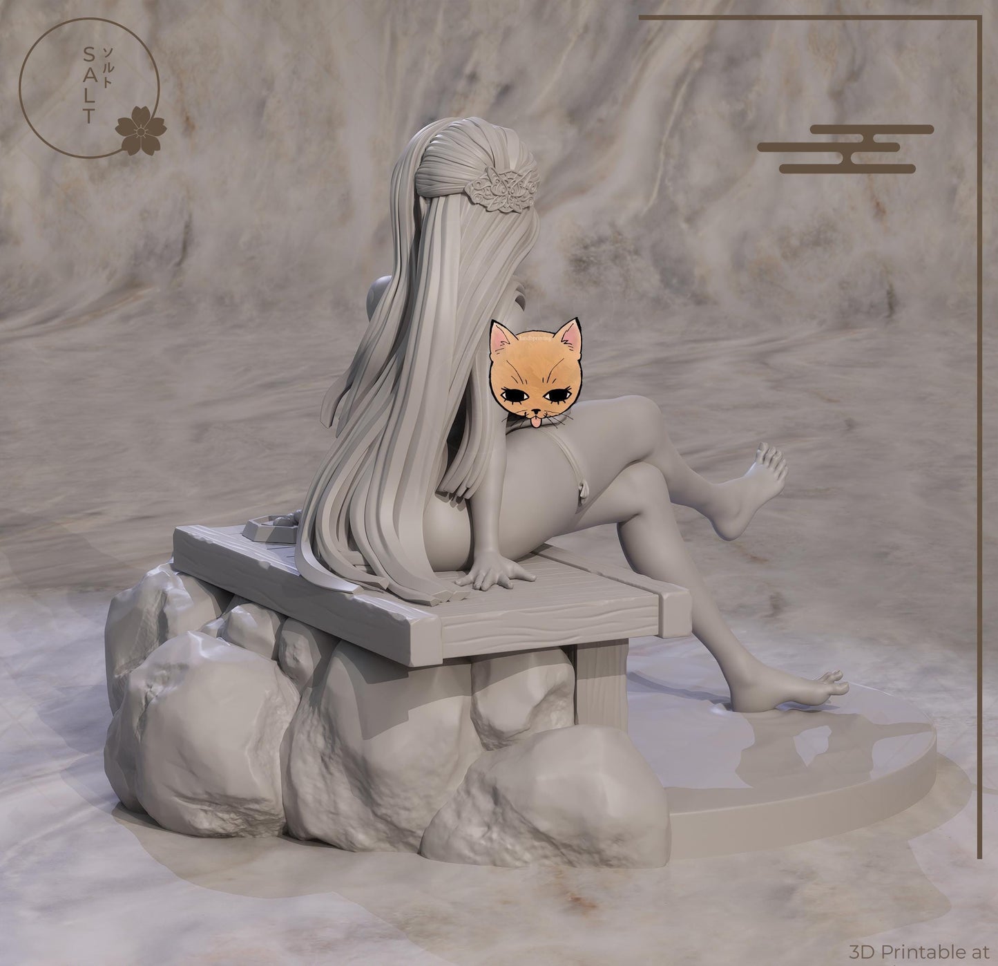 Mage Girl Model Kit | 3D Resin Printed Figurine | Salt Sculpt