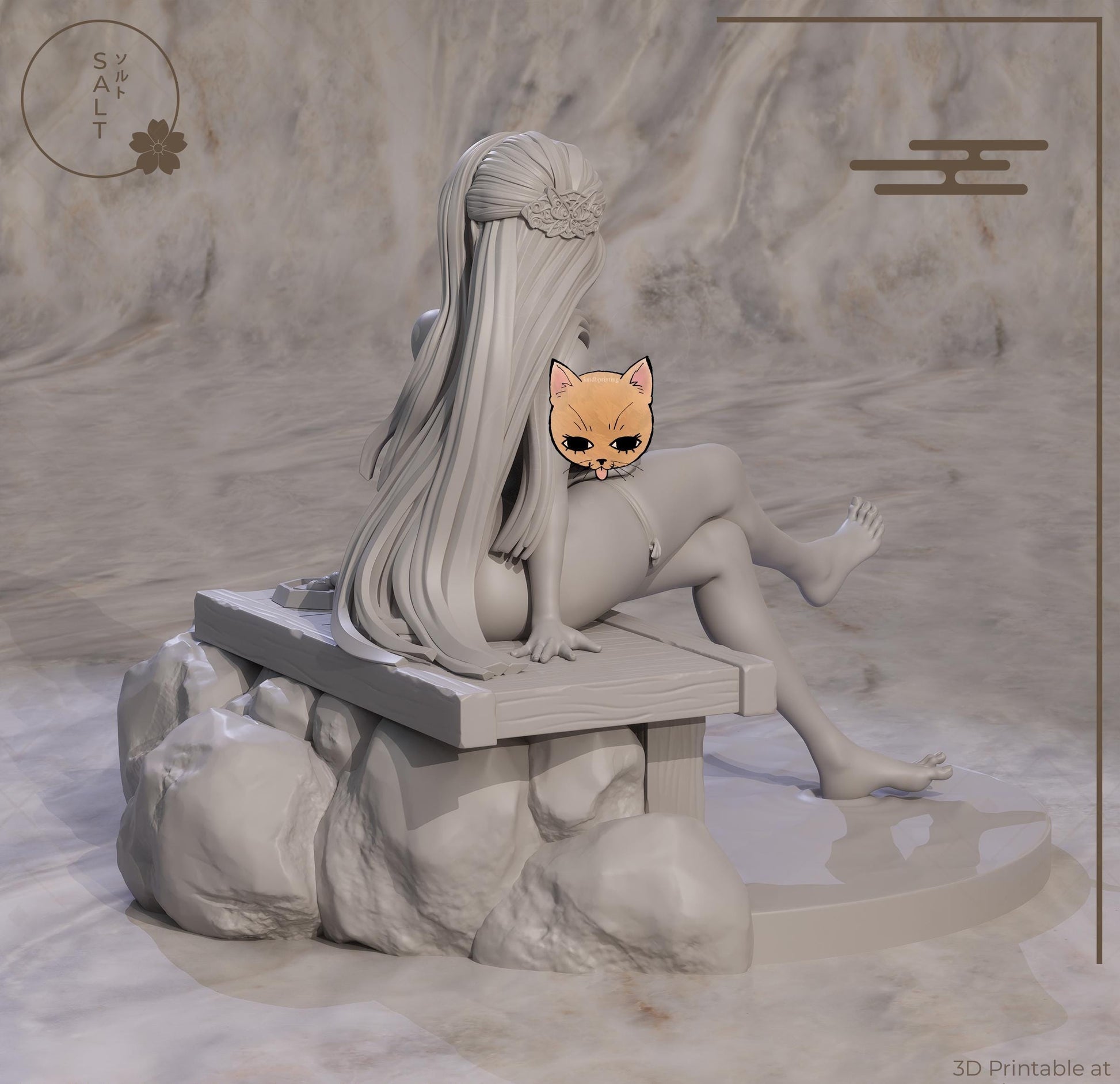 Mage Girl Model Kit | 3D Resin Printed Figurine | Salt Sculpt