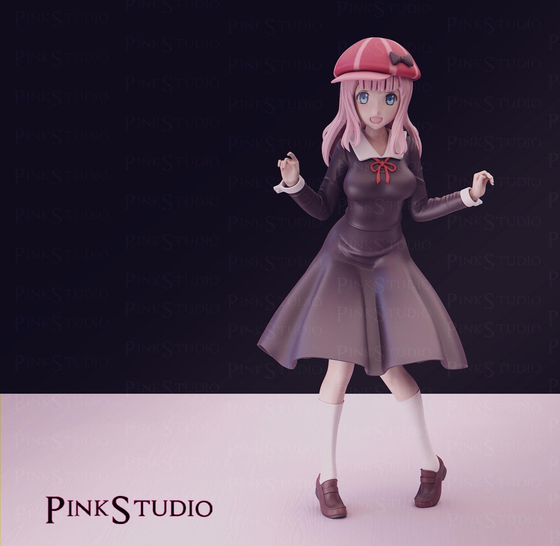 Secretary Schoolgirl Model Kit | 3D Resin Printed Figurine | Pink Studio