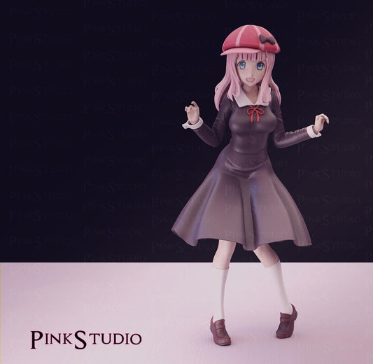 Secretary Schoolgirl Model Kit | 3D Resin Printed Figurine | Pink Studio