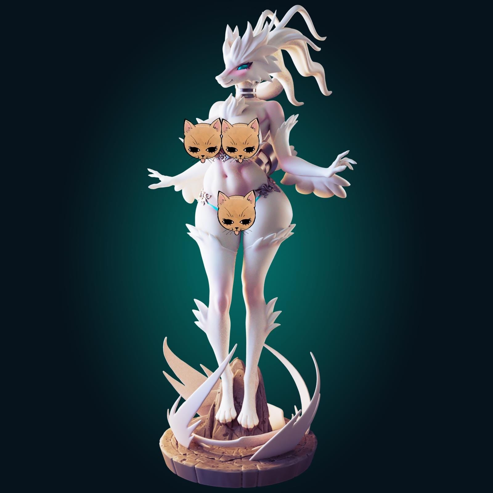 Dragon Girl Model Kit | 3D Resin Printed Figurine | Officer Rhu