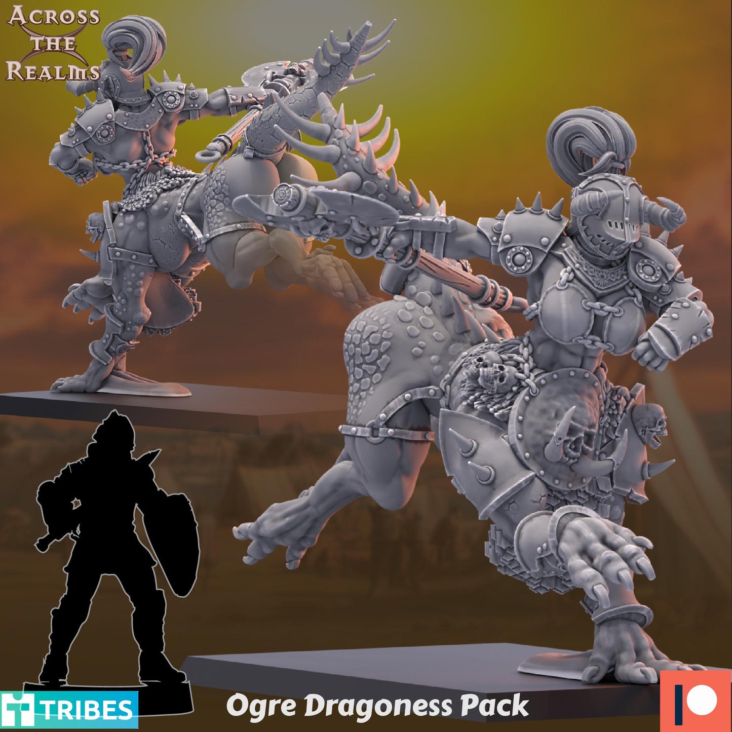 Ogre Dragoness Miniature | Across the Realms
