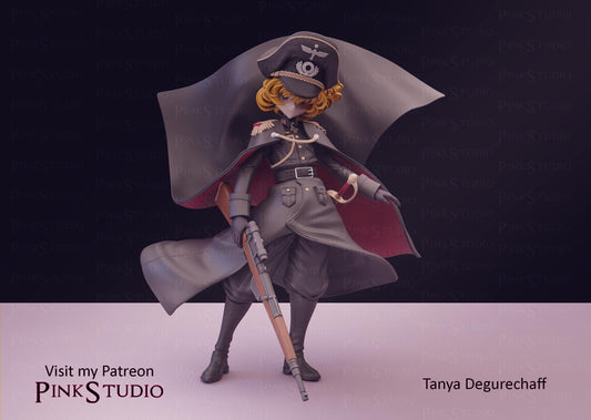 Soldier Girl Model Kit | 3D Resin Printed Figurine | Pink Studio