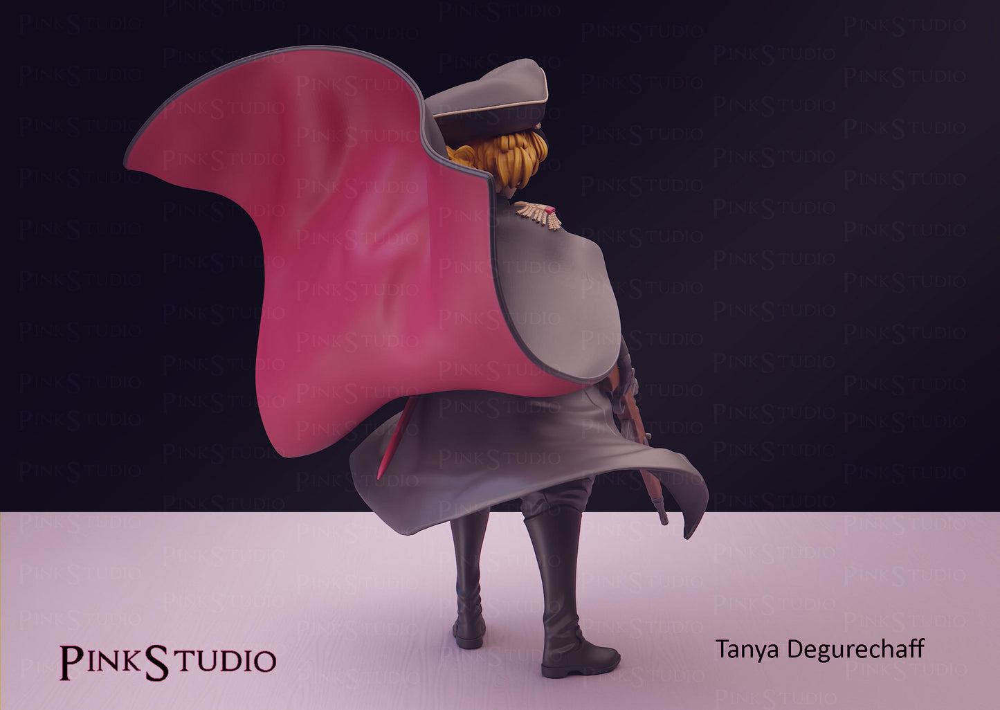 Soldier Girl Model Kit | 3D Resin Printed Figurine | Pink Studio