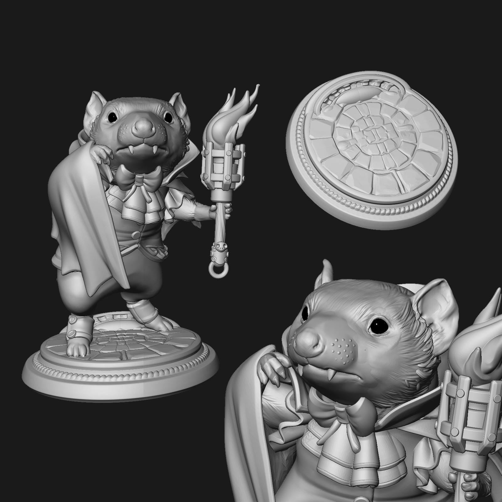 Tasmanian Devil in Vampire Costume | Tabletop Miniature | Pepunki Creatures