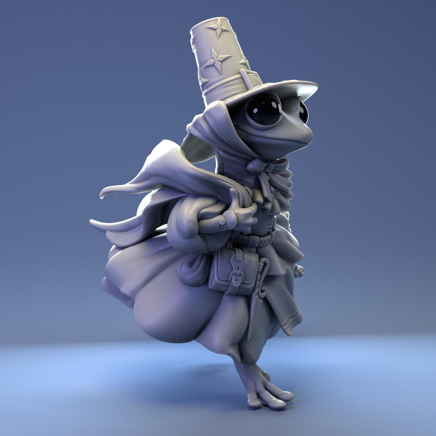 Pilgrim Frog Witch | Tabletop Miniature | Pepunki Creatures