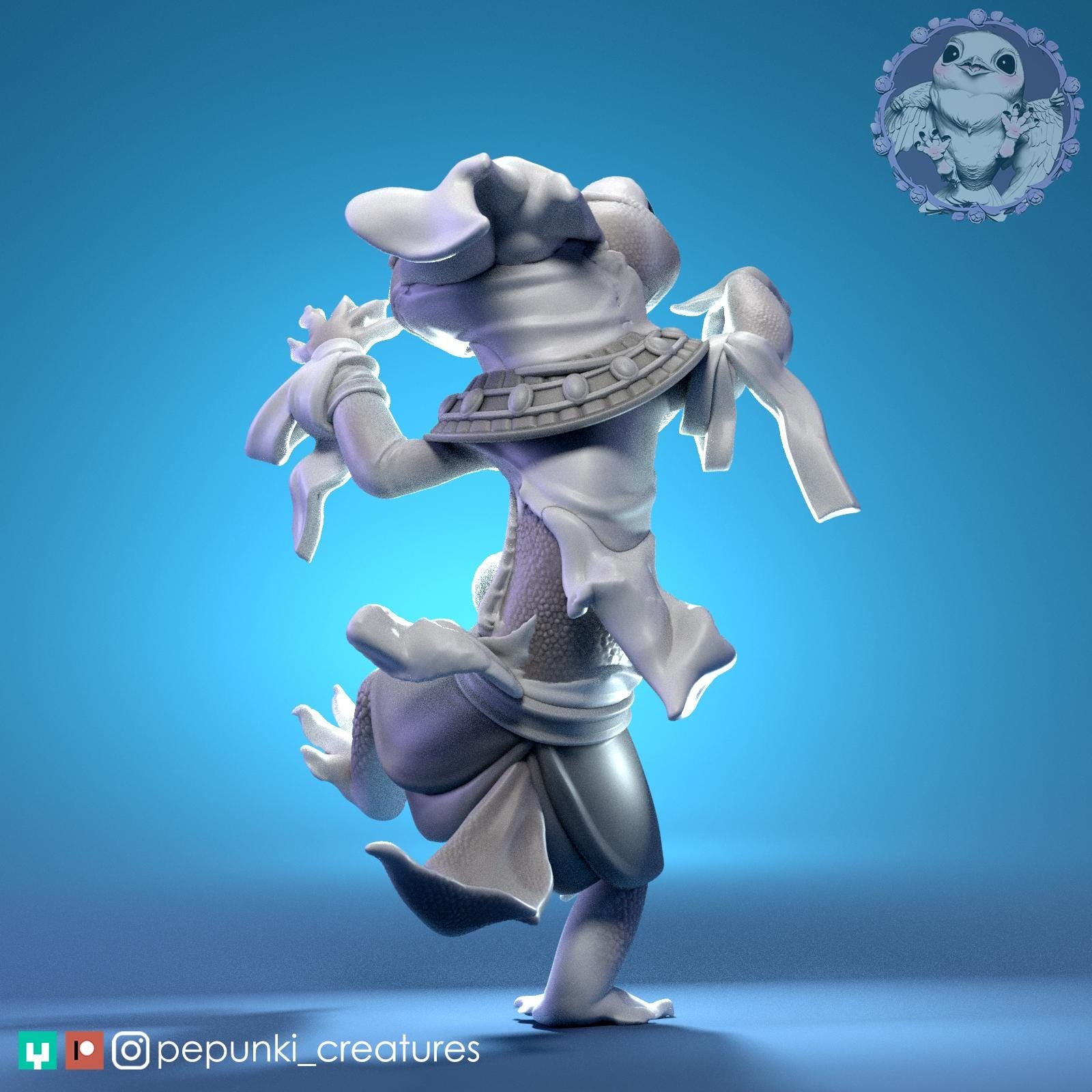 Gecko Mummy | Tabletop Miniature | Pepunki Creatures