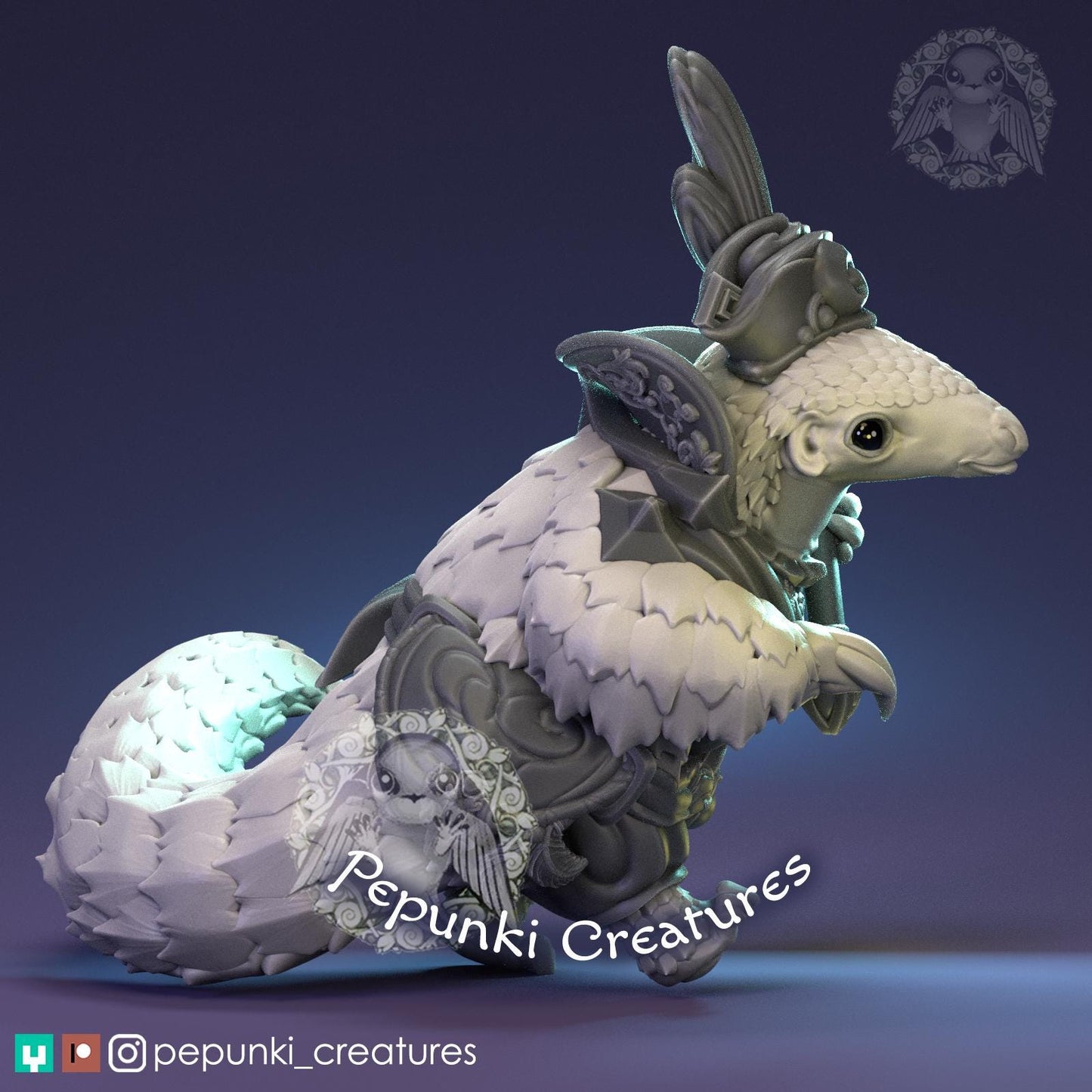 Pangolin Sorcerer | Tabletop Miniature | Pepunki Creatures
