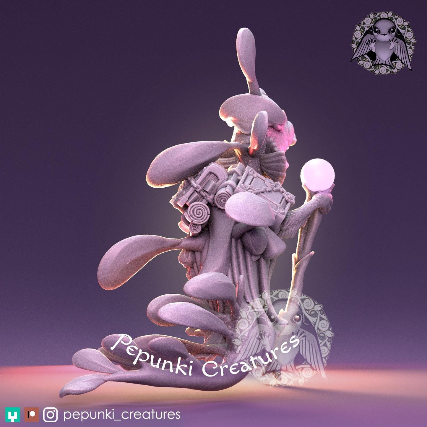 Seahorse Sorceress | Tabletop Miniature | Pepunki Creatures
