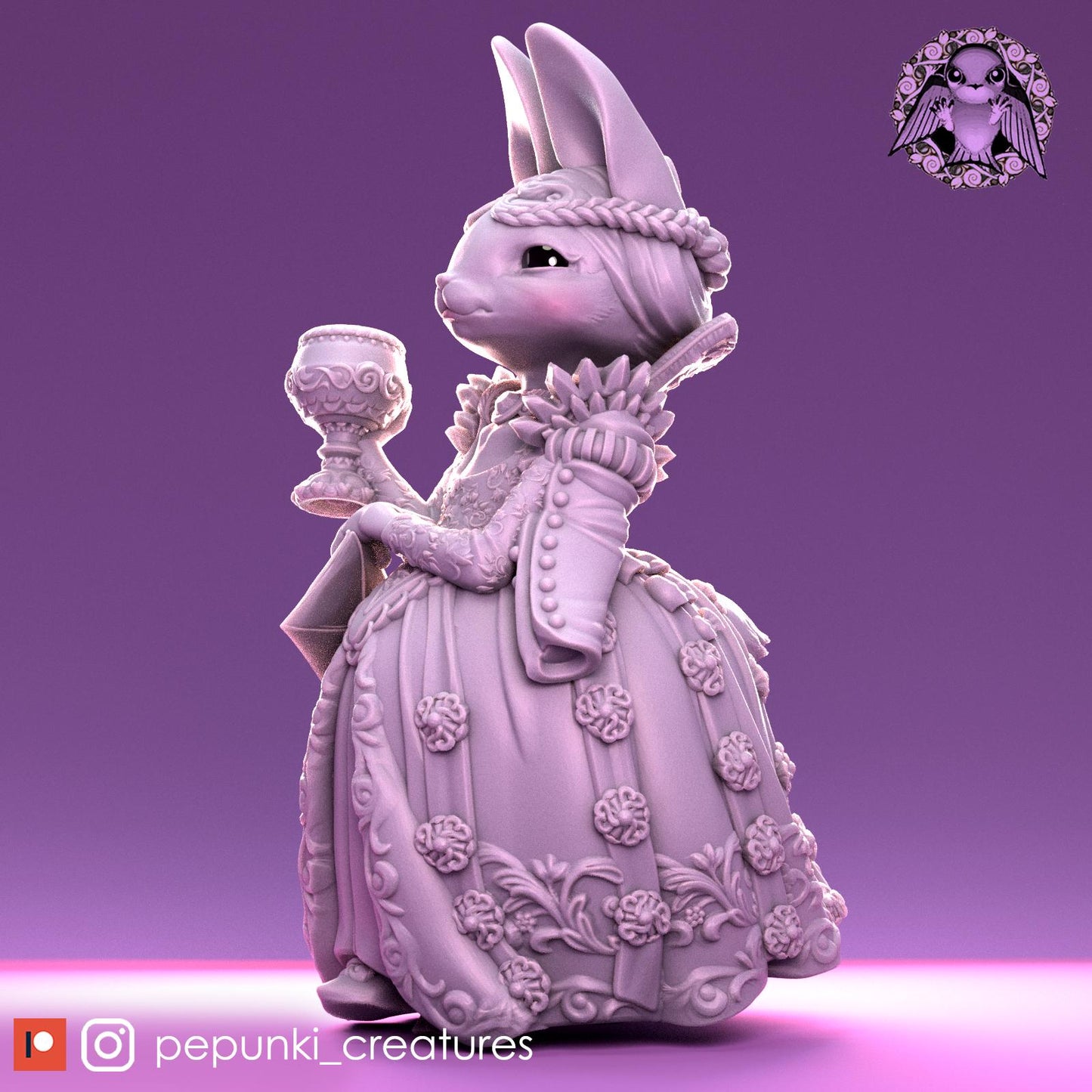 Duchess Bunny | Tabletop Miniature | Pepunki Creatures