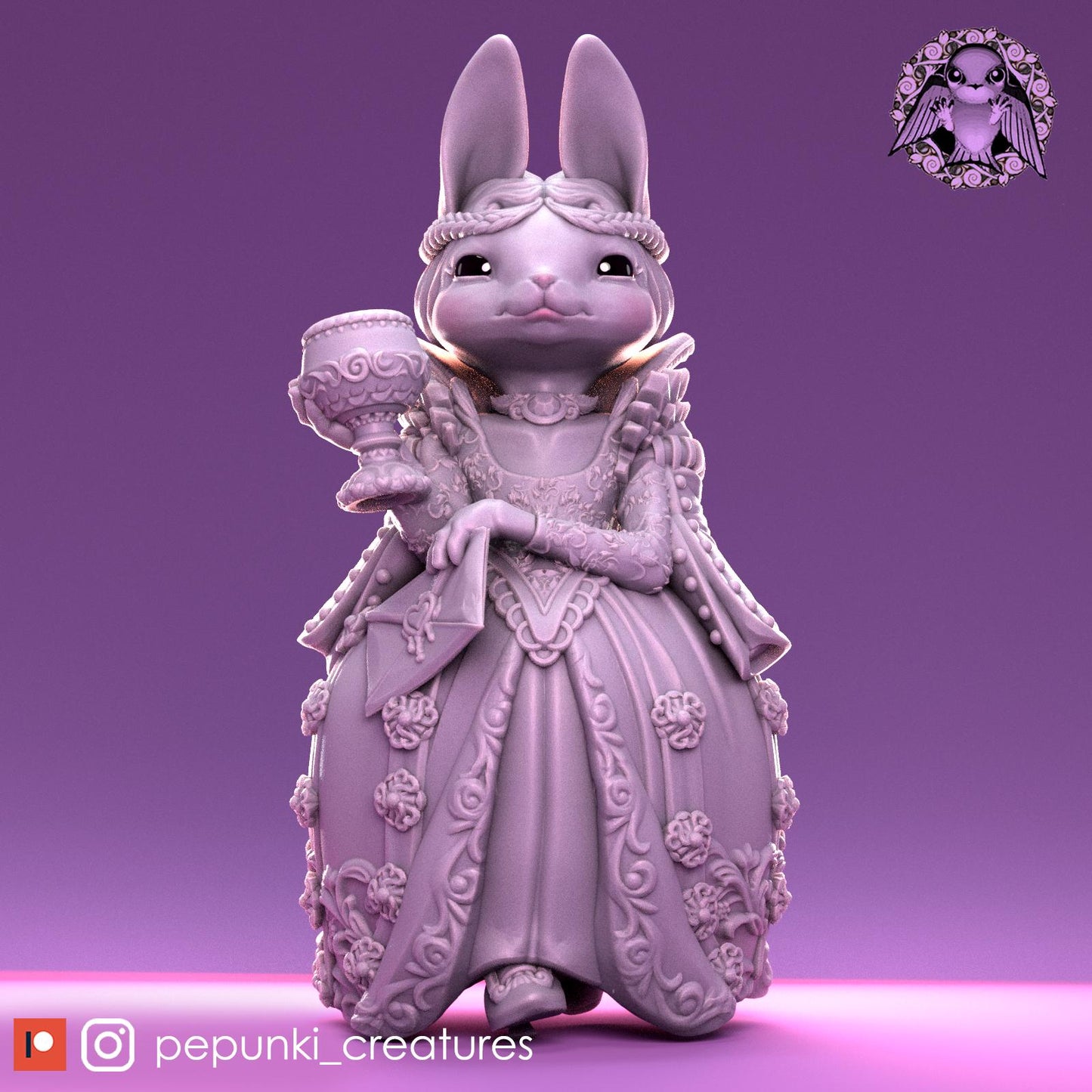 Duchess Bunny | Tabletop Miniature | Pepunki Creatures