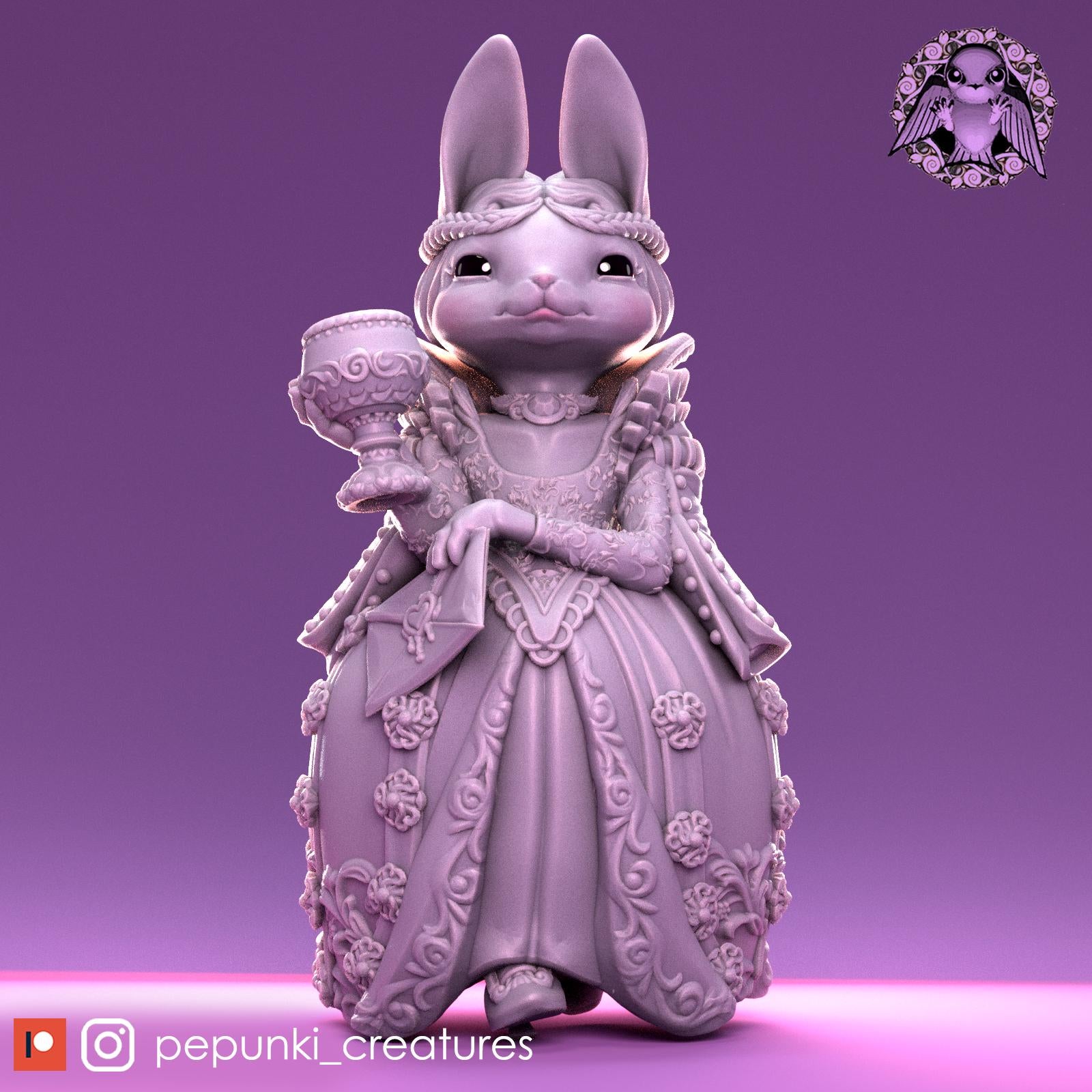 Duchess Bunny | Tabletop Miniature | Pepunki Creatures