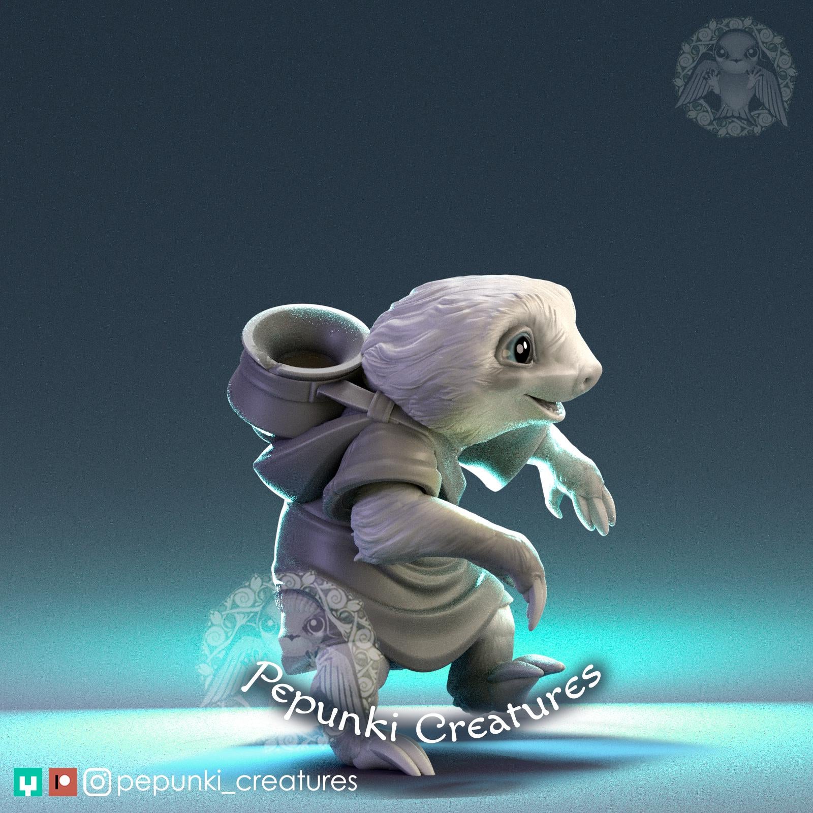 Sloth Baby | Tabletop Miniature | Pepunki Creatures