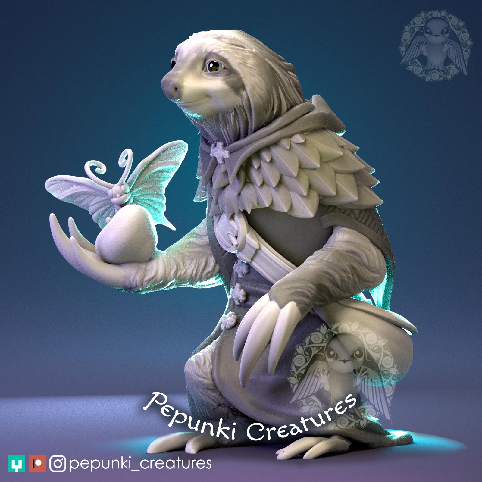 Sloth Dad | Tabletop Miniature | Pepunki Creatures